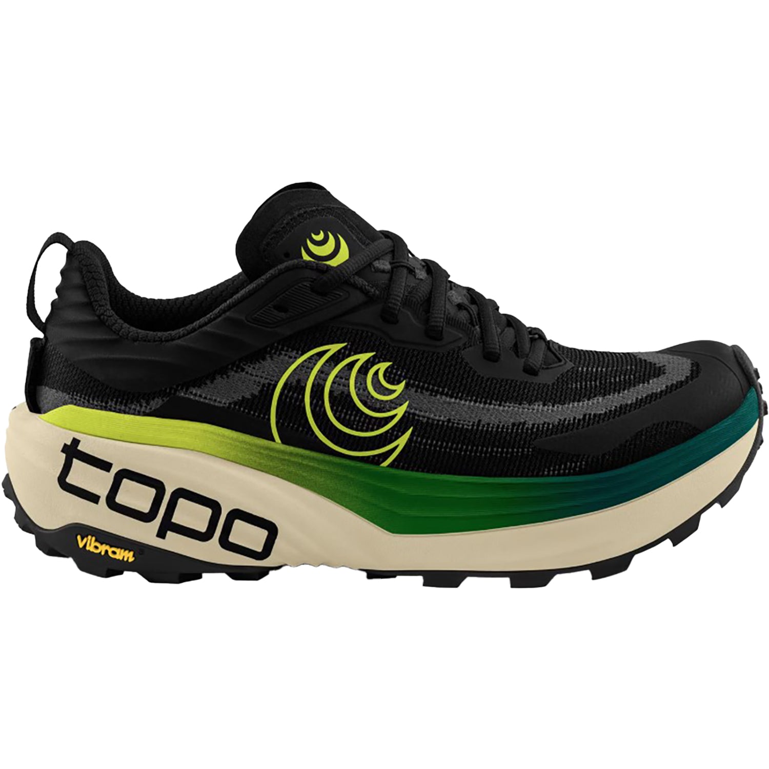 Mens Topo Topo Vista Men's Athletic Shoes Trail/Hiking Black/Lime Black/Lime