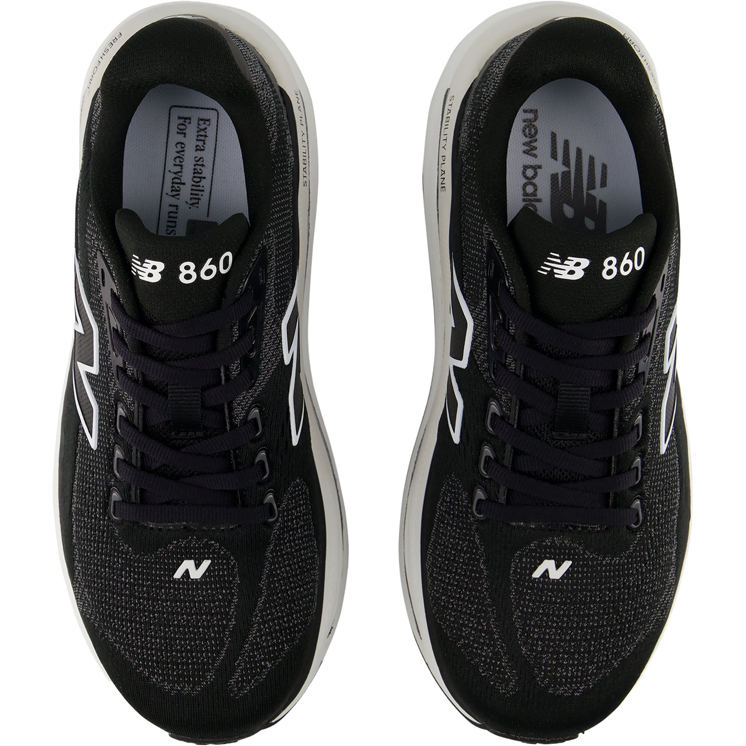Womens New balance New Balance Fresh Foam X 860v15 (Stability Support) Women's Athletic Shoes Black/White Black/White
