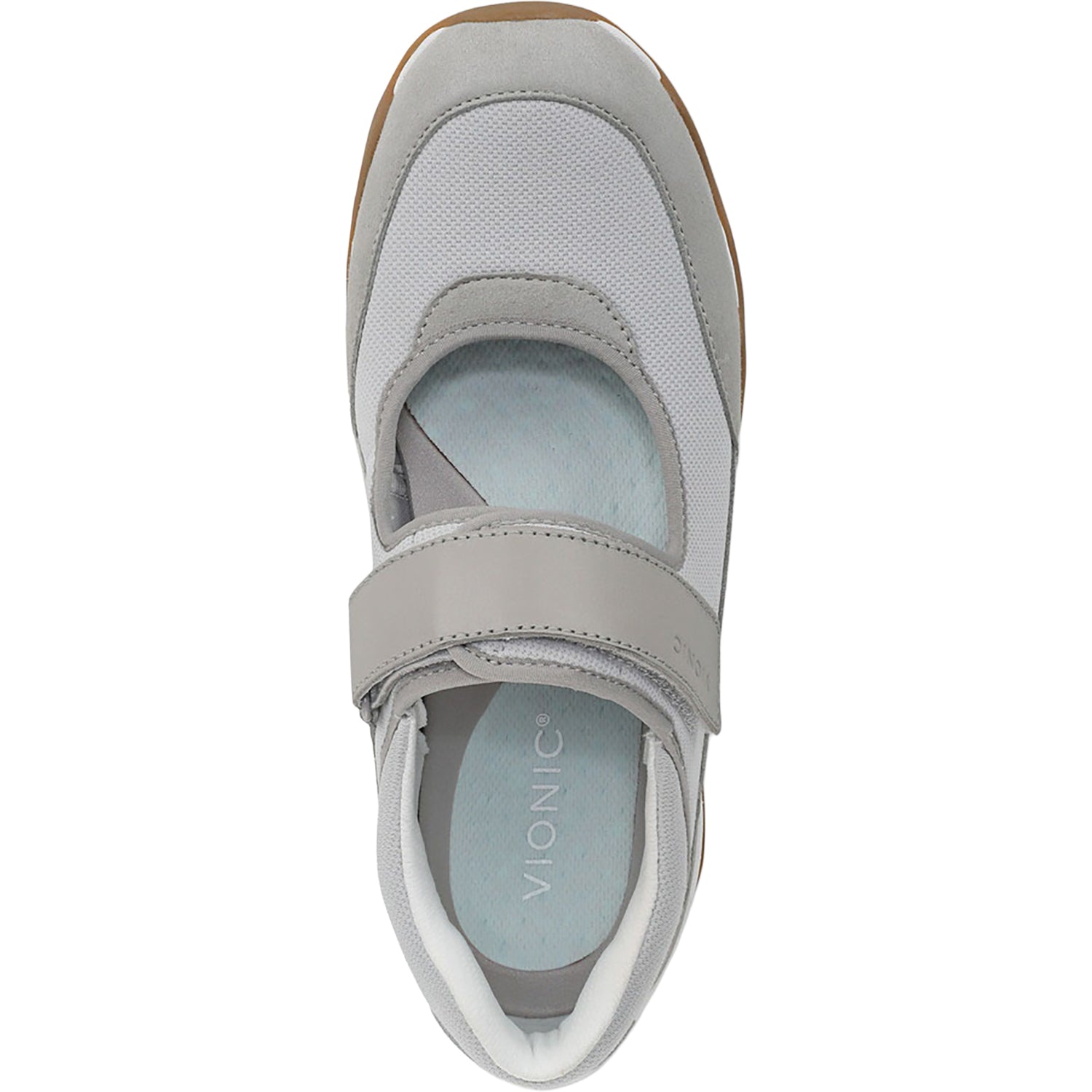 Womens Vionic Vionic Walk Slim Giselle Women's Mary Jane Sporty Vapor Grey/Silver Vapor Grey/Silver