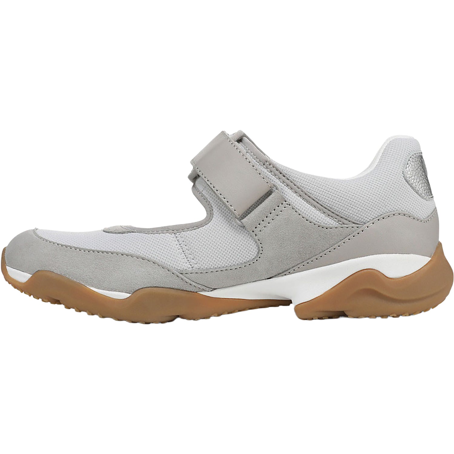 Womens Vionic Vionic Walk Slim Giselle Women's Mary Jane Sporty Vapor Grey/Silver Vapor Grey/Silver