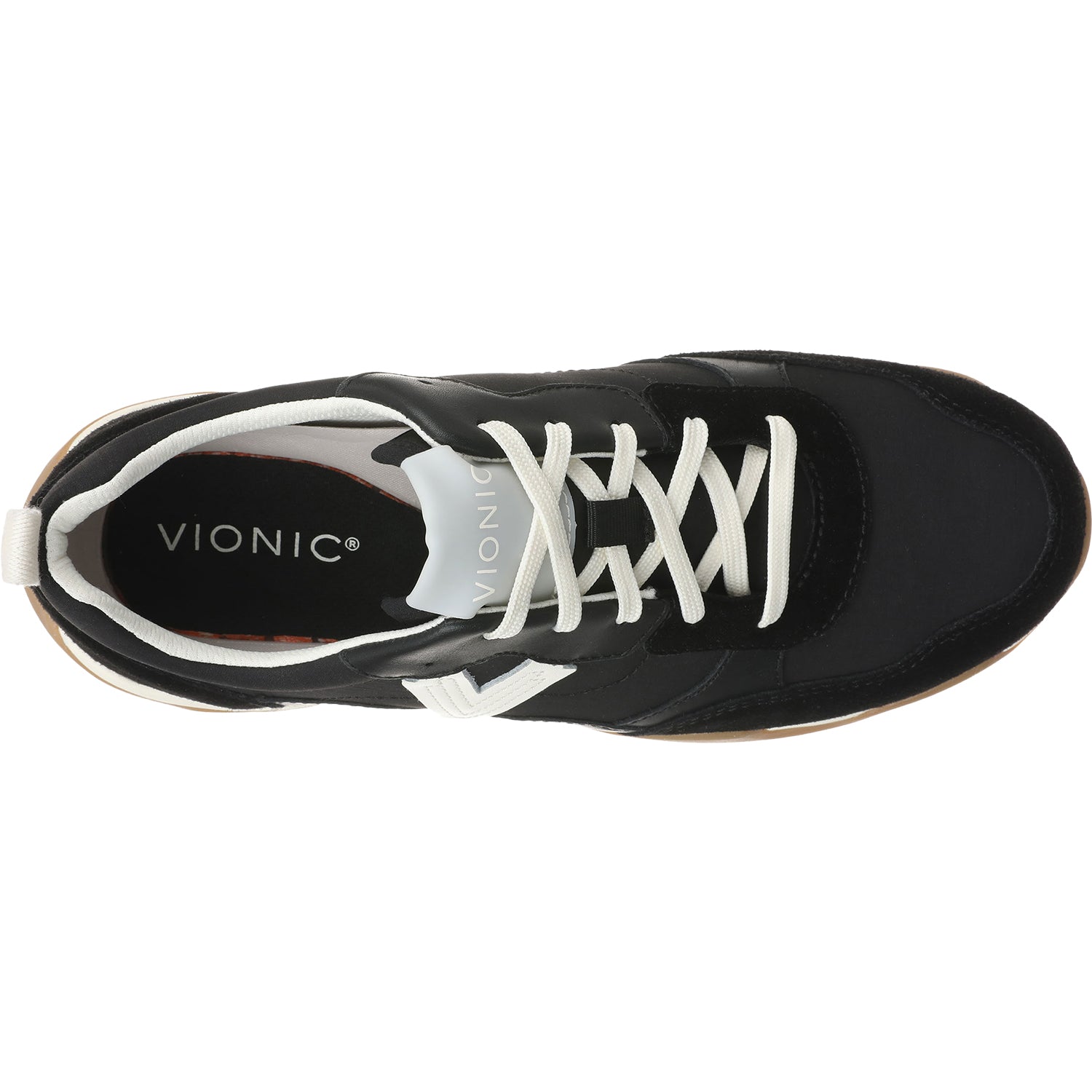 Womens Vionic Vionic Walk Slim Glide Women's Sporty Lace Up Shoes Black Black