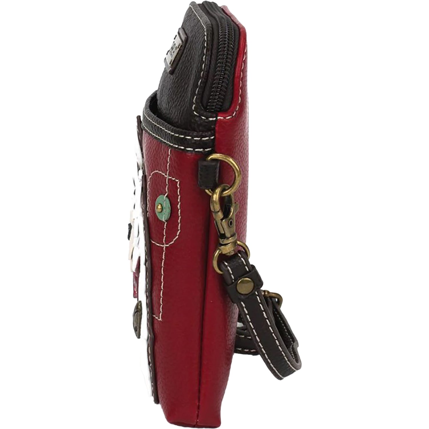 Chala Chala Westie Cellphone Crossbody Handbag Burgundy Burgundy