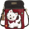  Chala Chala Westie Cellphone Crossbody Handbag Burgundy Burgundy