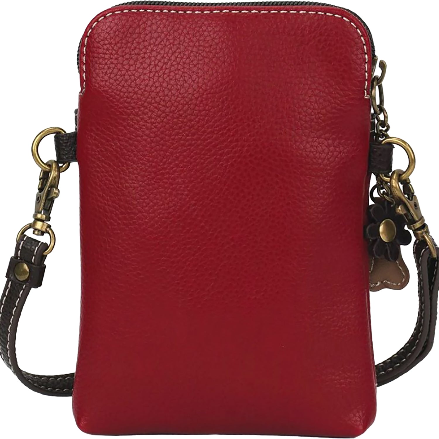 Chala Chala Westie Cellphone Crossbody Handbag Burgundy Burgundy