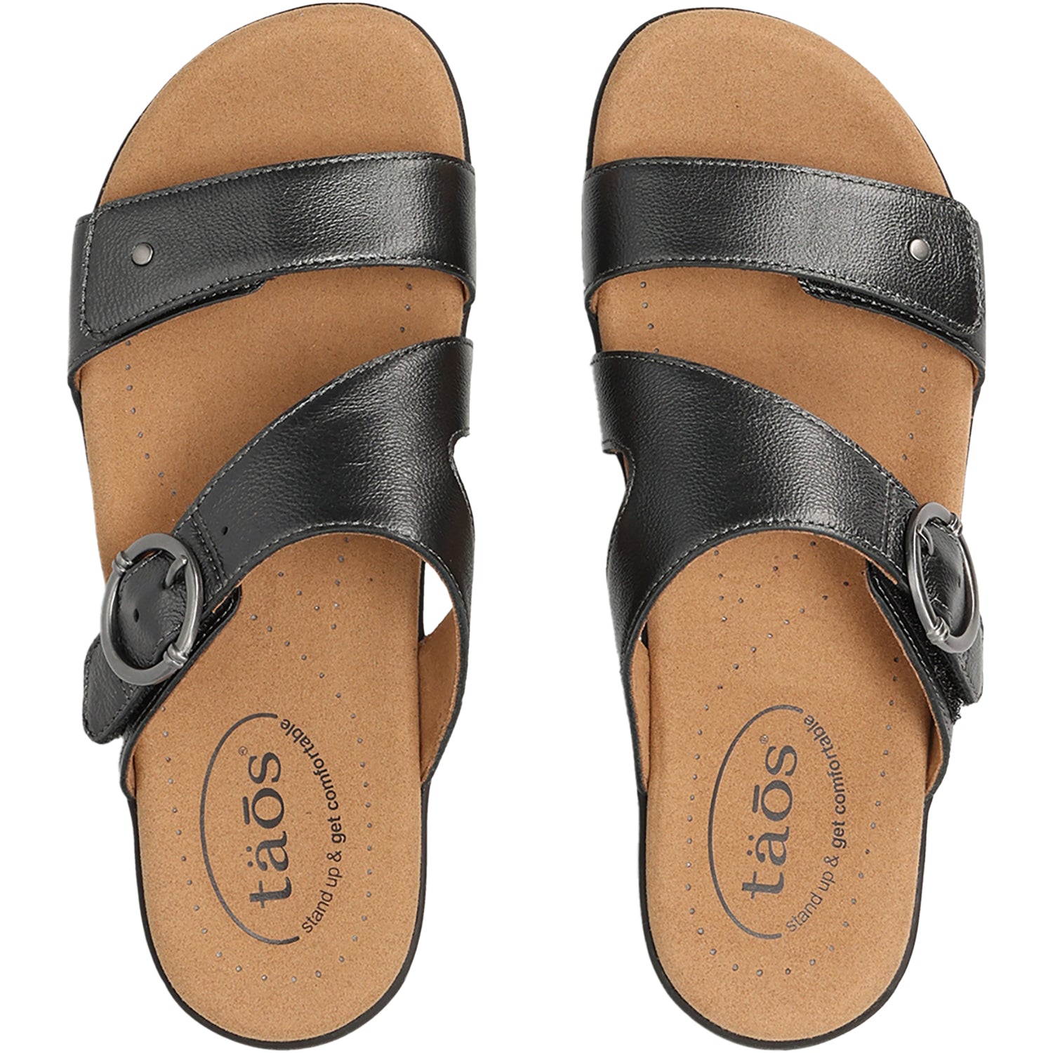 Womens Taos Taos Westside Women's Sandals Black Metallic Black Metallic
