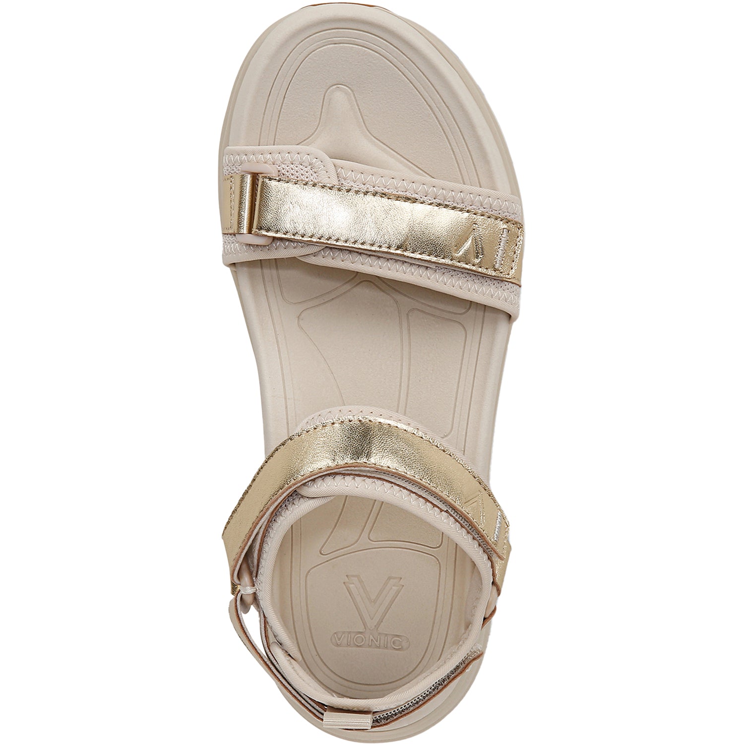 Womens Vionic Vionic Walk Max Wanderer Women's Outdoor Sandals Parchment/Gold Parchment/Gold