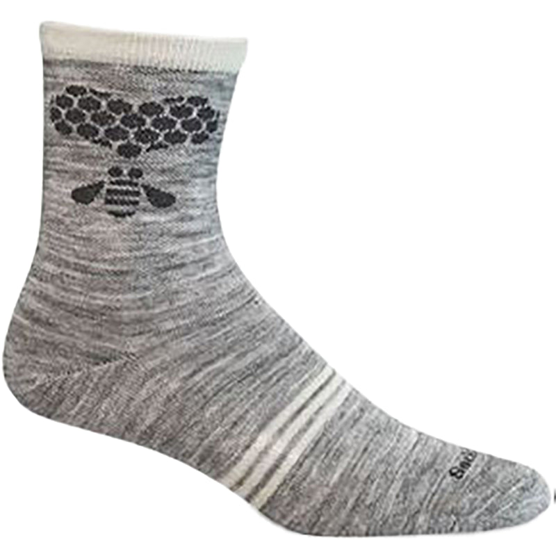 Women's Sockwell Essential Comfort Honey Quarter Socks Light Grey