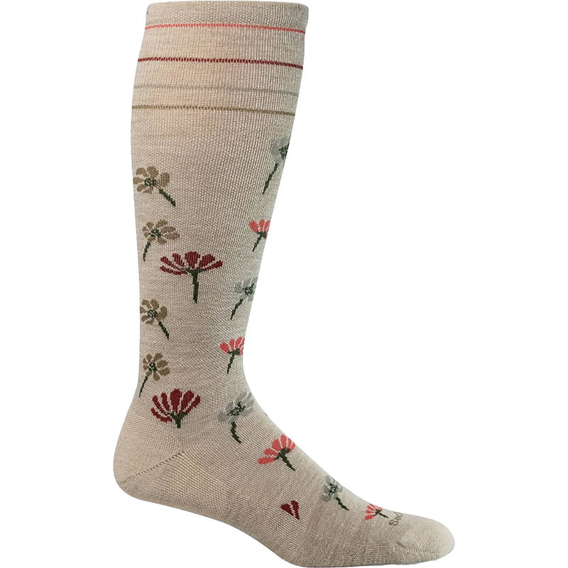 Women's Sockwell Field Flower Knee High Socks 15-20 mmHg Barley