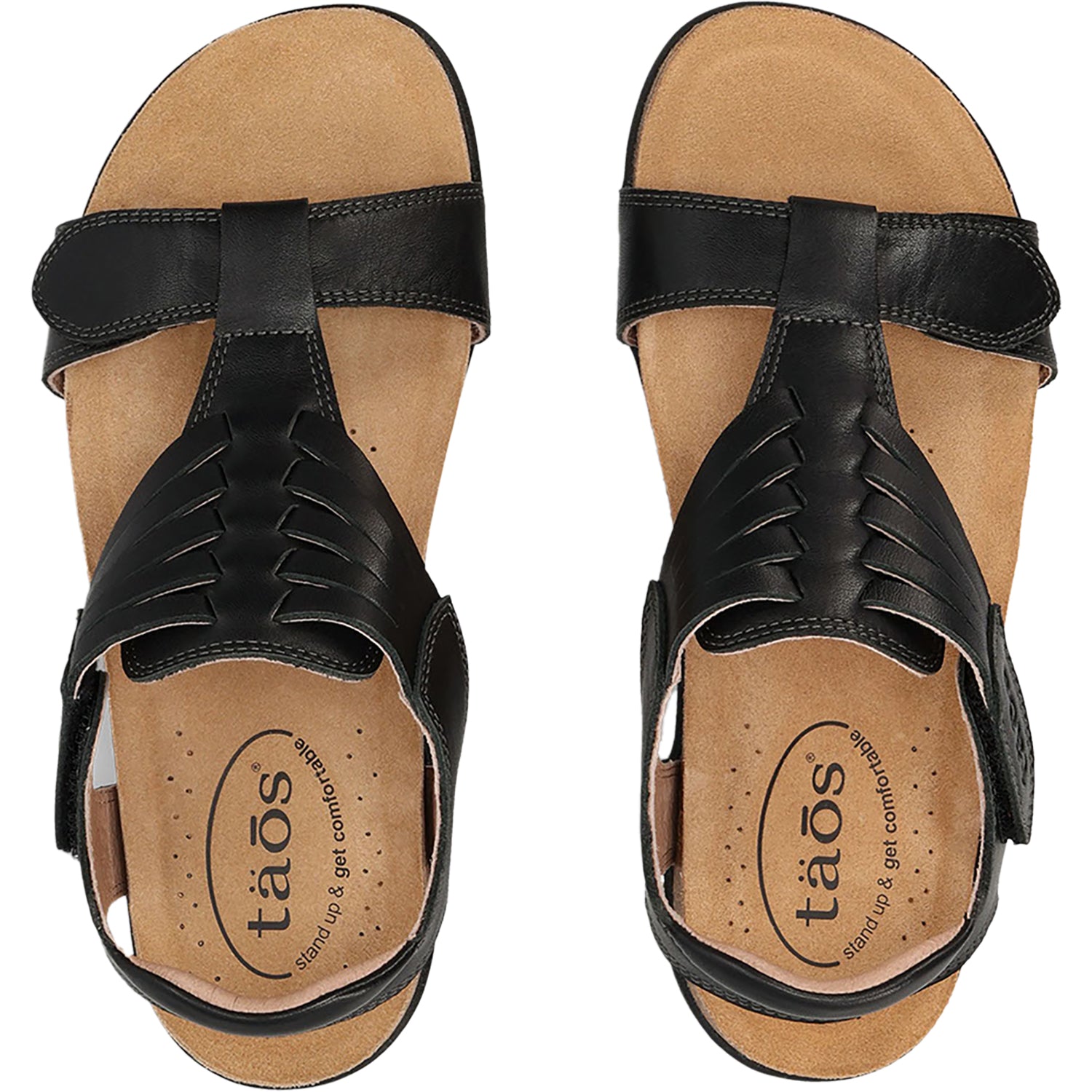 Womens Taos Taos Wonderful Women's Sandals Thong Sandals Black Leather Black Leather