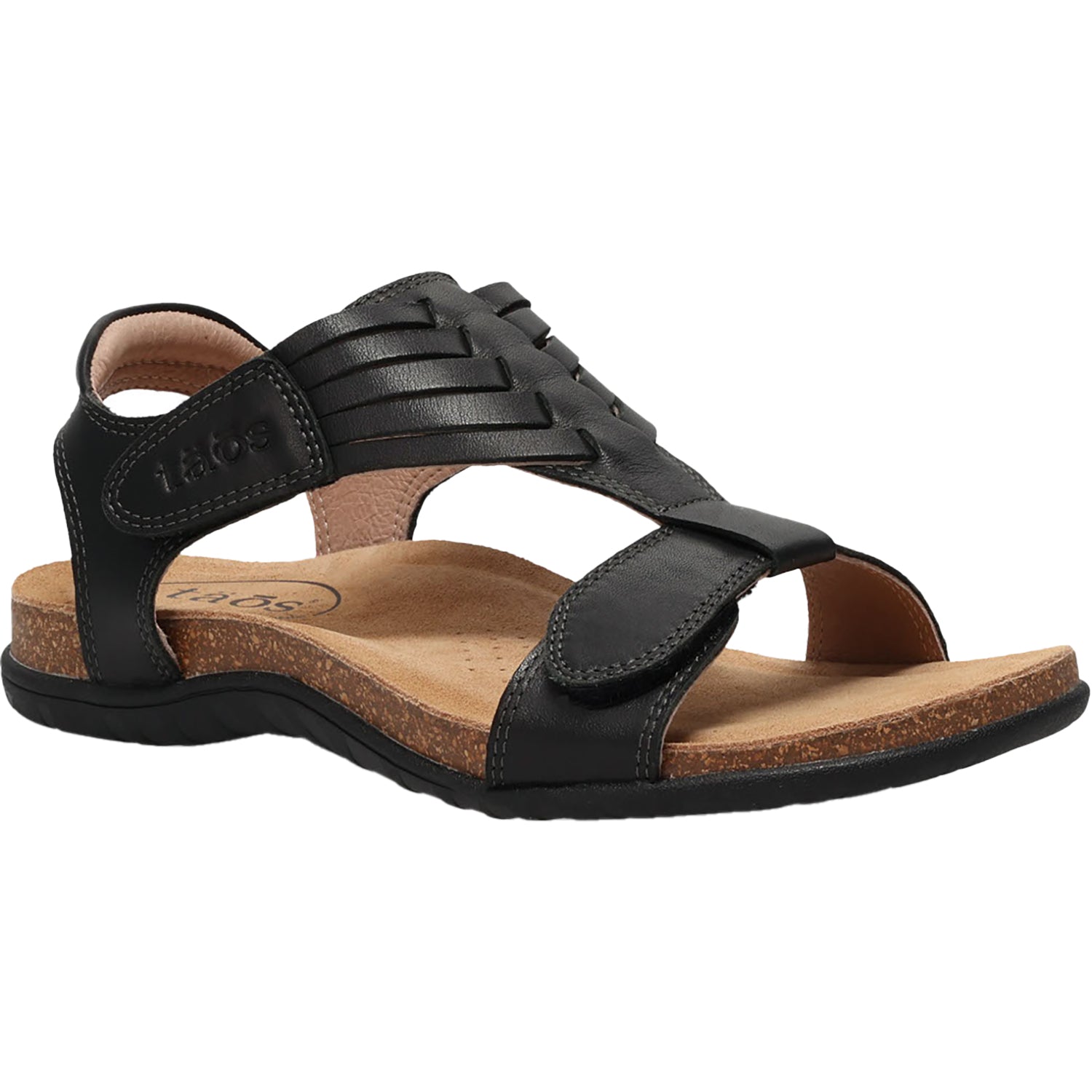Womens Taos Taos Wonderful Women's Sandals Thong Sandals Black Leather Black Leather