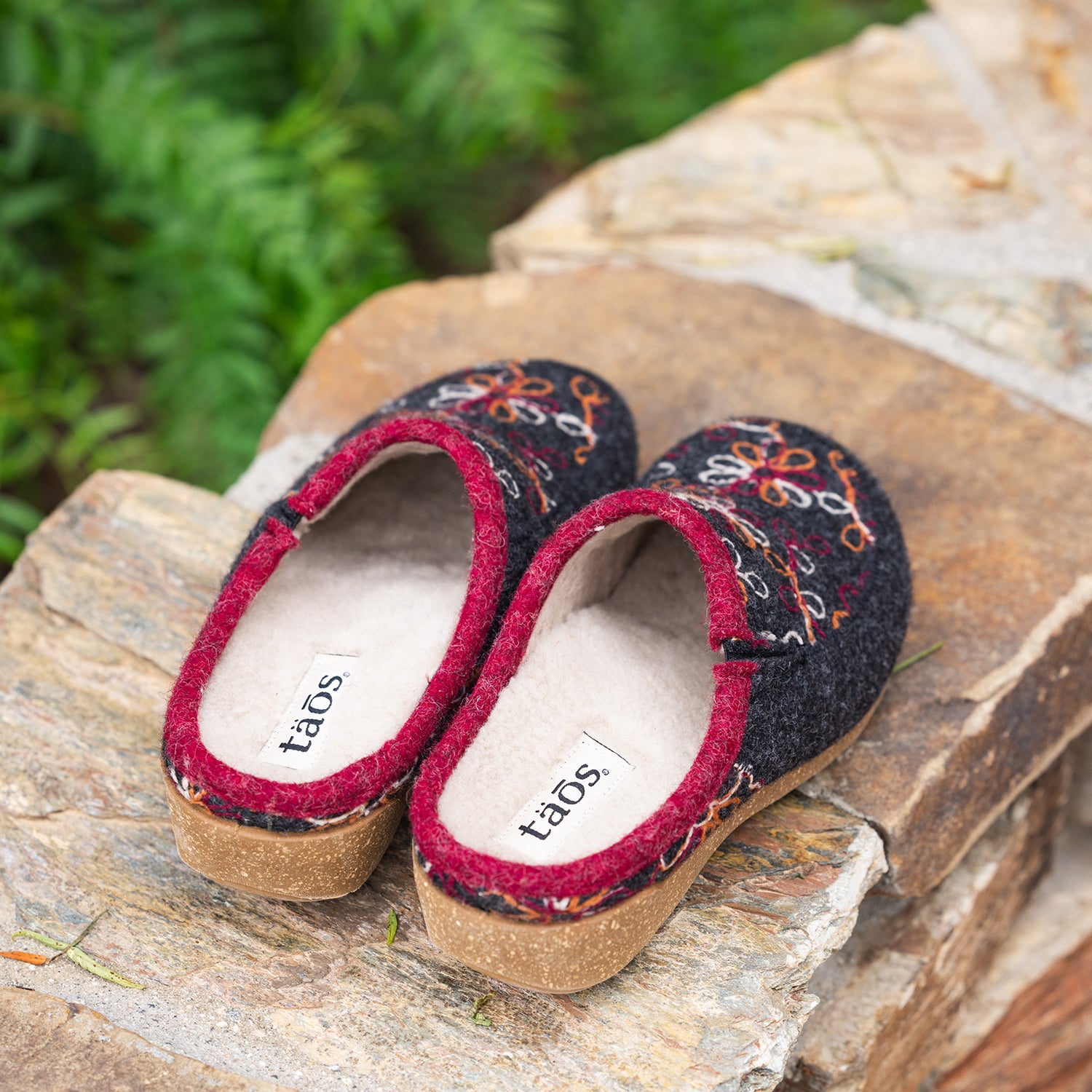 Womens Taos Taos Woolflower Women's Slippers Charcoal Charcoal