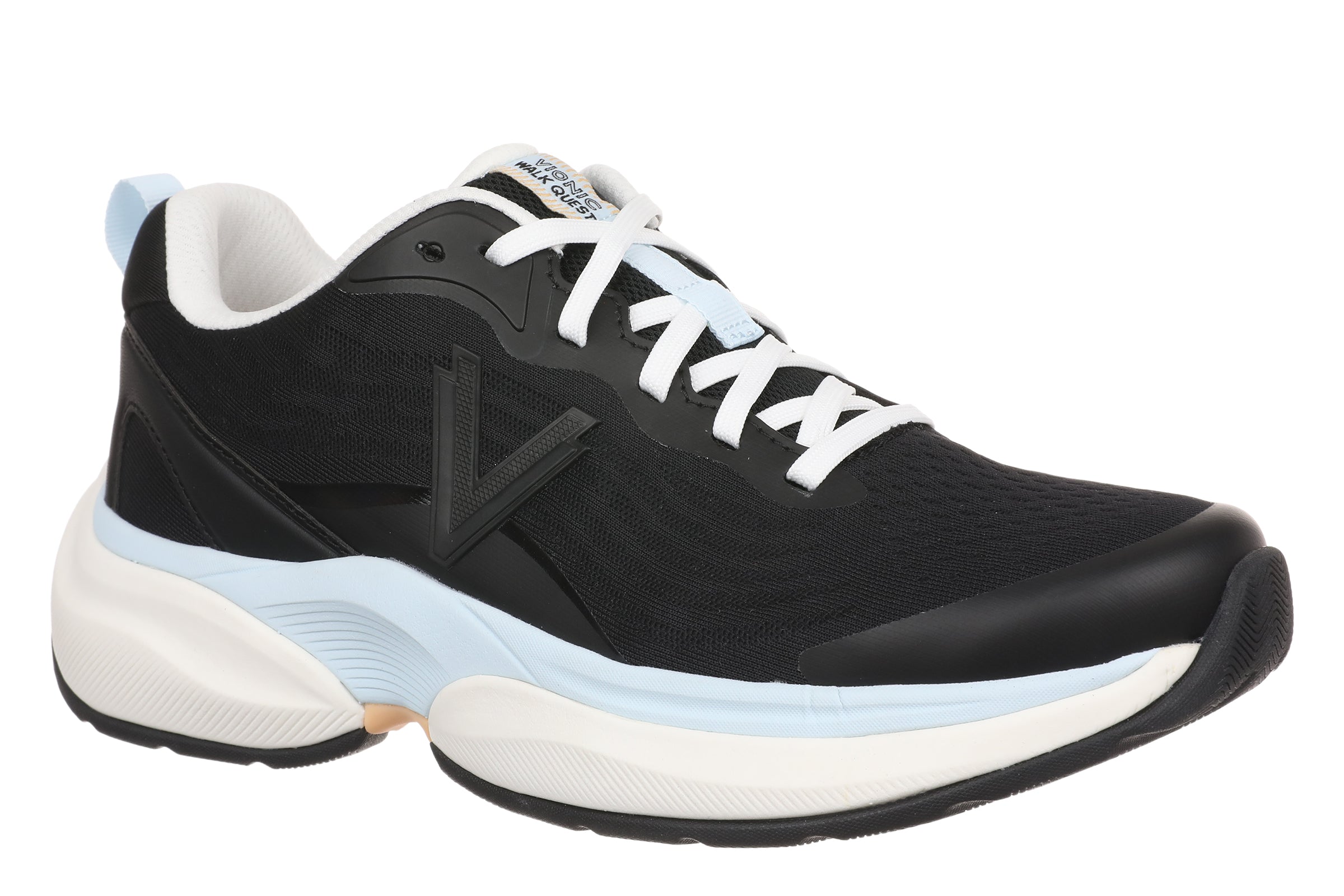 Womens Vionic Vionic Walk Quest Women's Casual Lace-Ups Black Black