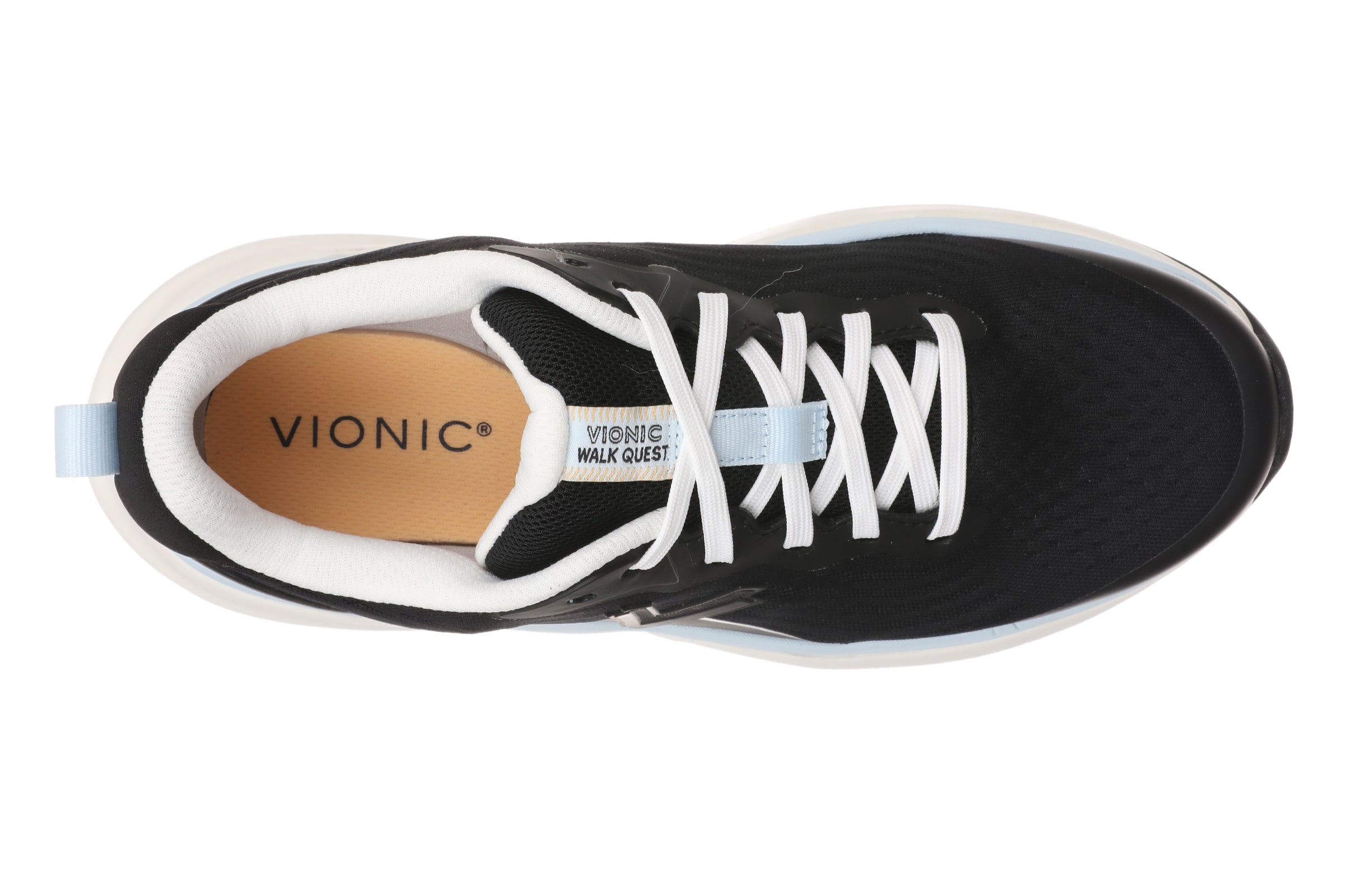 Womens Vionic Vionic Walk Quest Women's Casual Lace-Ups Black Black