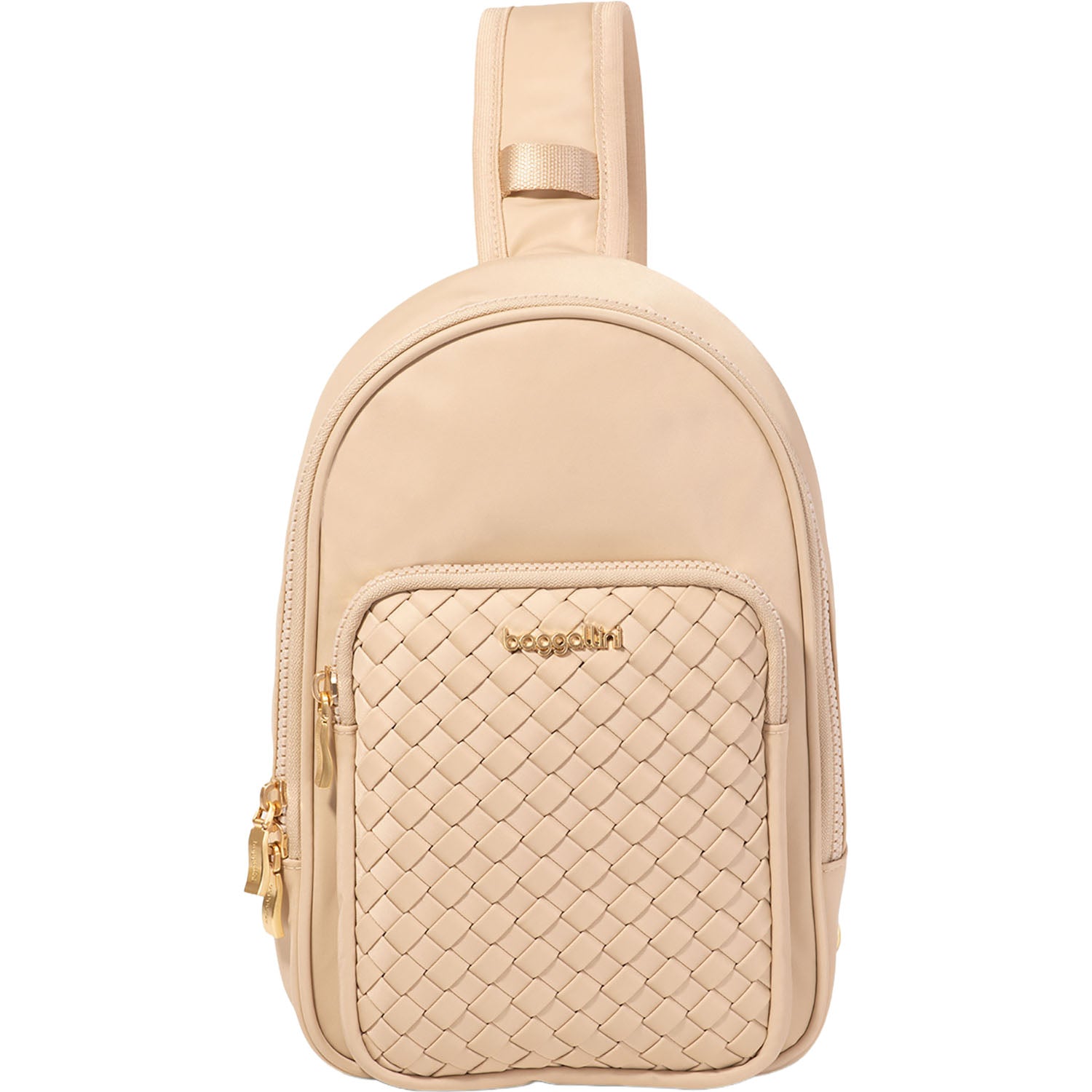 Womens Baggallini Baggallini Waverly Woven Sling Handbag Desert Sand Woven Twill Desert Sand Woven Twill