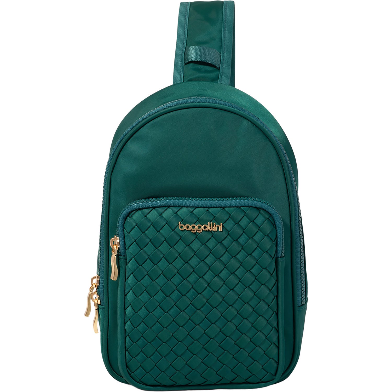 Womens Baggallini Baggallini Waverly Woven Sling Handbag Jade Woven Twill Jade Woven Twill