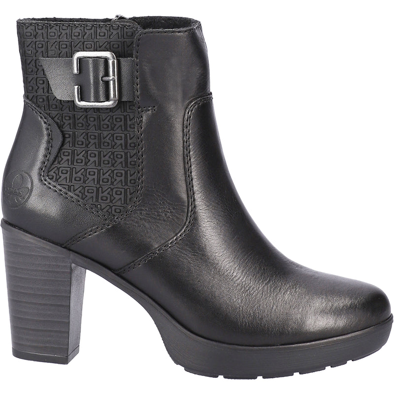 Women's Rieker Y2252-64 Eva 52 Black Leather