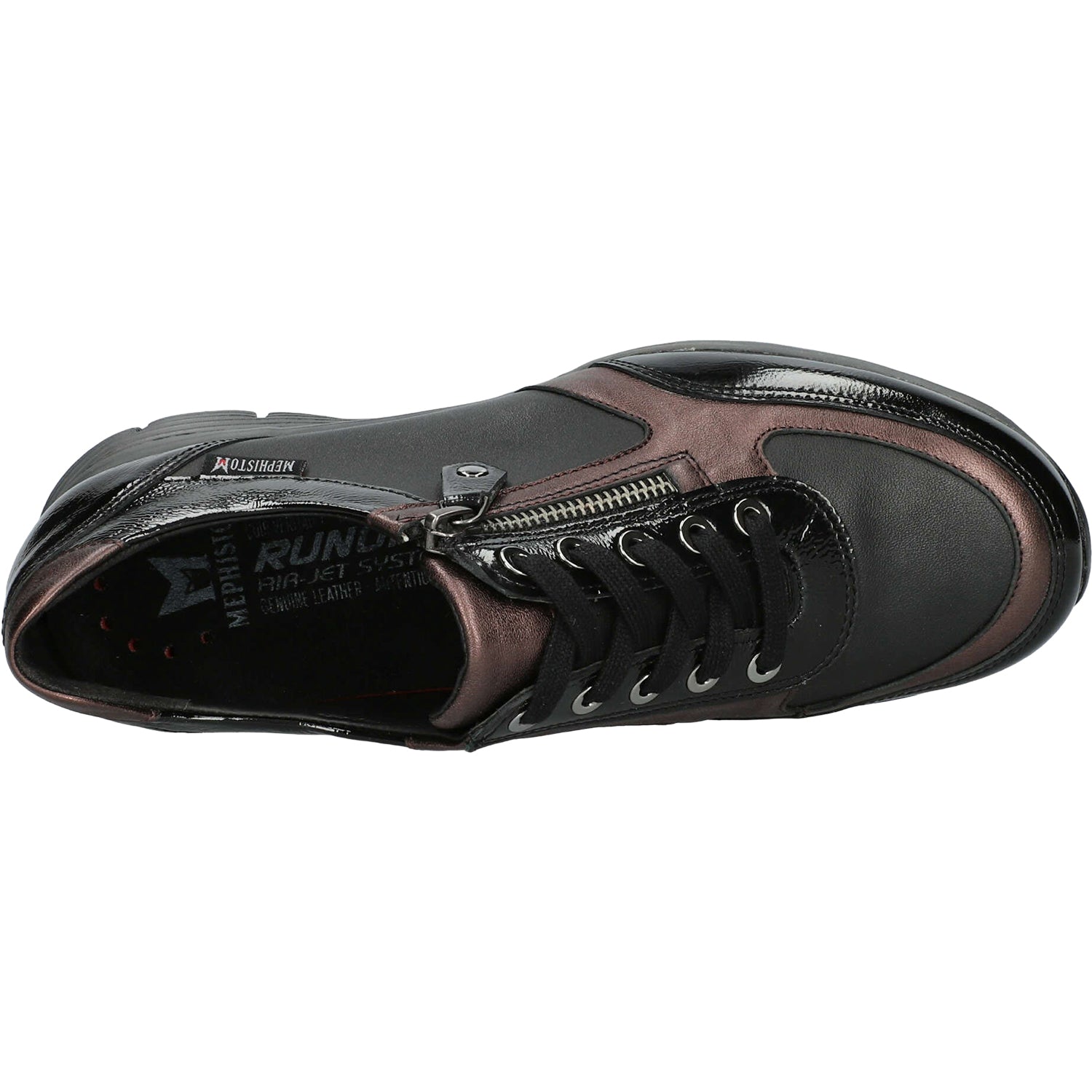 Womens Mephisto Mephisto Ylona Vernis Women's Lace Up Shoes Black Black