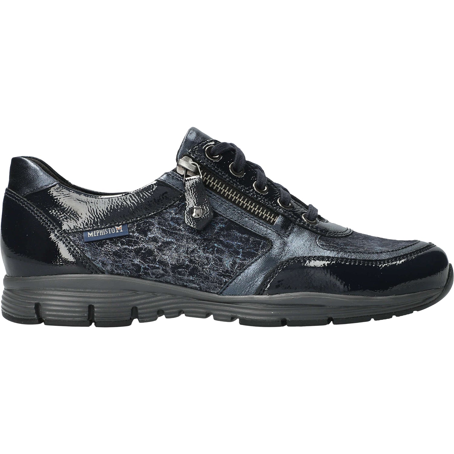 Womens Mephisto Mephisto Ylona FR1013/MI22445/C9595 Women's Lace Up Shoes Deep Blue Vernis Deep Blue Vernis