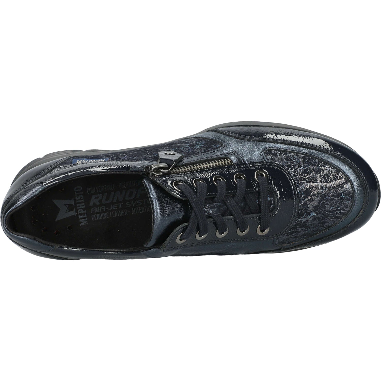 Womens Mephisto Mephisto Ylona FR1013/MI22445/C9595 Women's Lace Up Shoes Deep Blue Vernis Deep Blue Vernis
