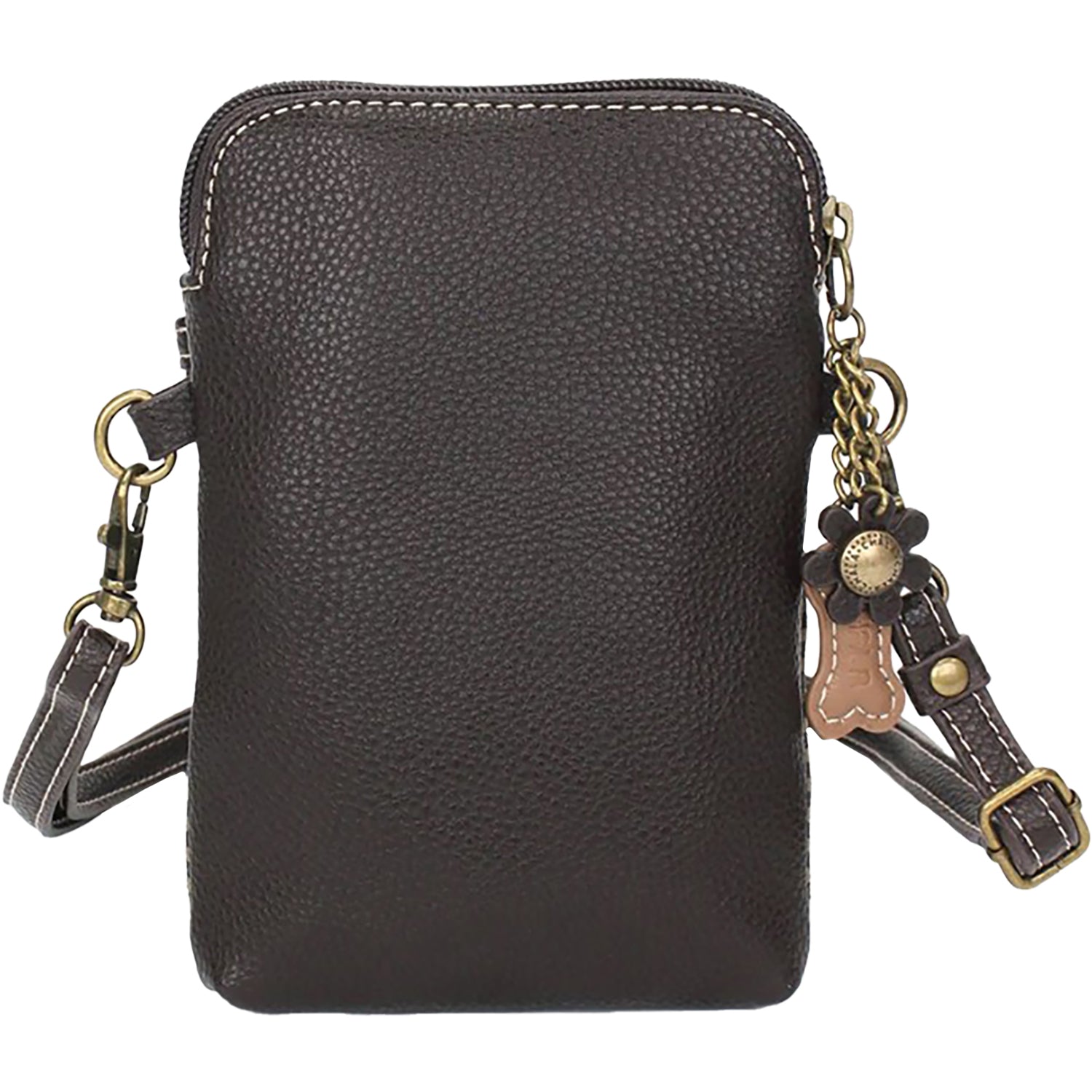 Womens Chala Chala Yorkie Cellphone Crossbody Handbag Brown Stripe Brown Stripe