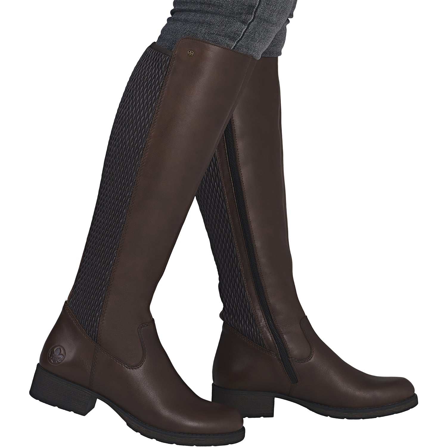 Womens Rieker Rieker Z9591-27 Women's Boots Tall Ebony/Moro/Ebony Ebony/Moro/Ebony