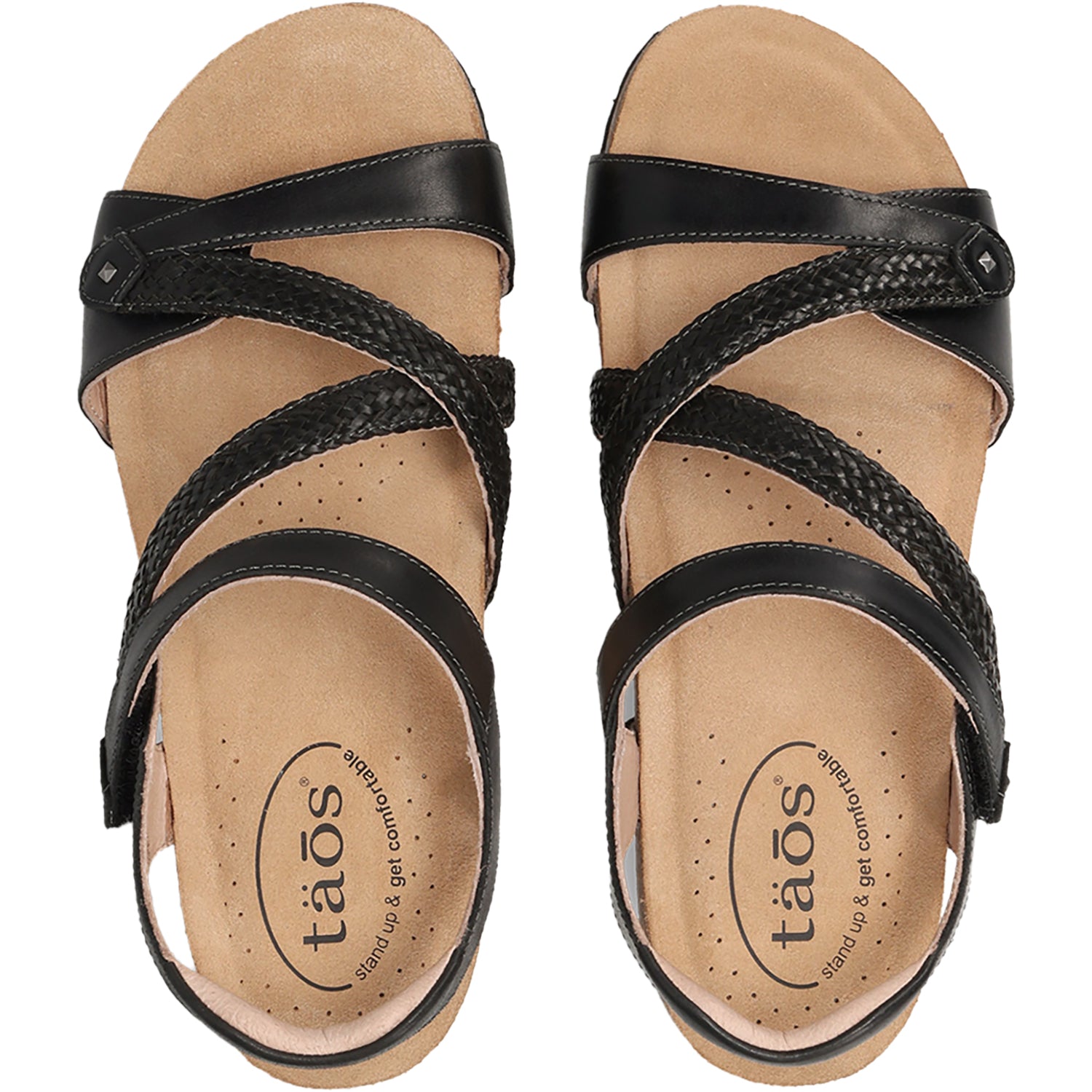 Womens Taos Taos Zanzibar Women's Sandals Black Leather Black Leather