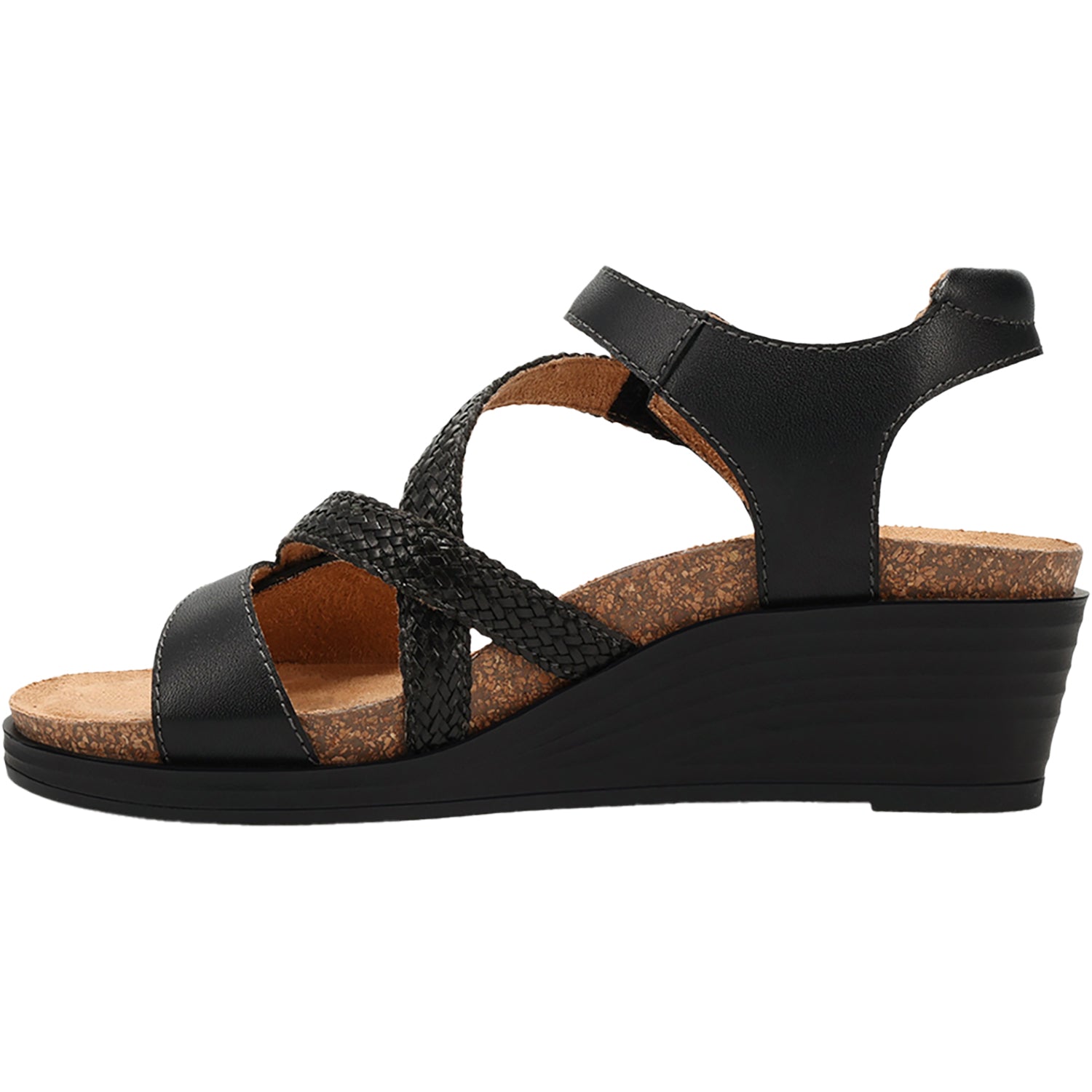 Womens Taos Taos Zecret Women's Wedge Sandals Black Black