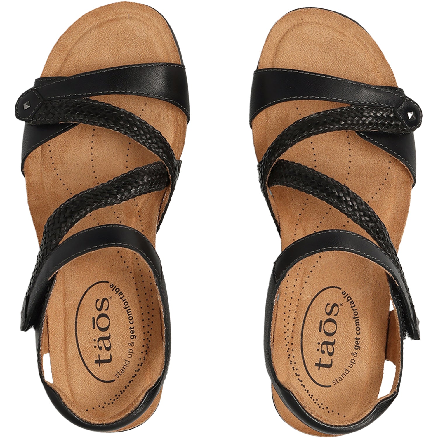 Womens Taos Taos Zecret Women's Wedge Sandals Black Black