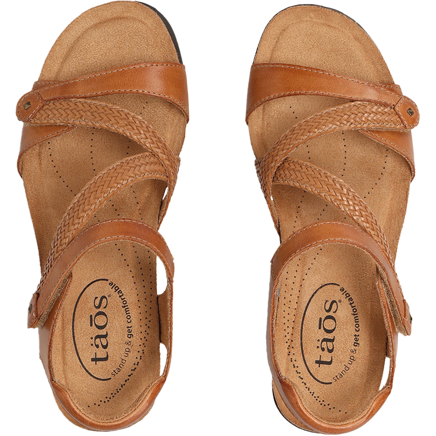 Womens Taos Taos Zecret Women's Wedge Sandals Caramel Caramel