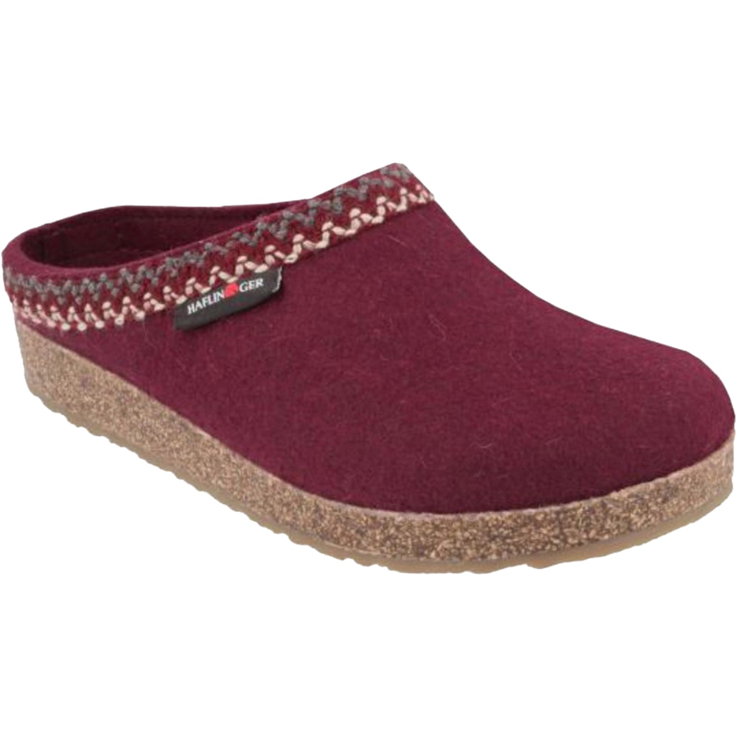 Womens Haflinger Haflinger ZigZag Women's Open Back Clogs Bordo Bordo