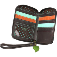 Chala Zip-Around Wallet Sunflower Black