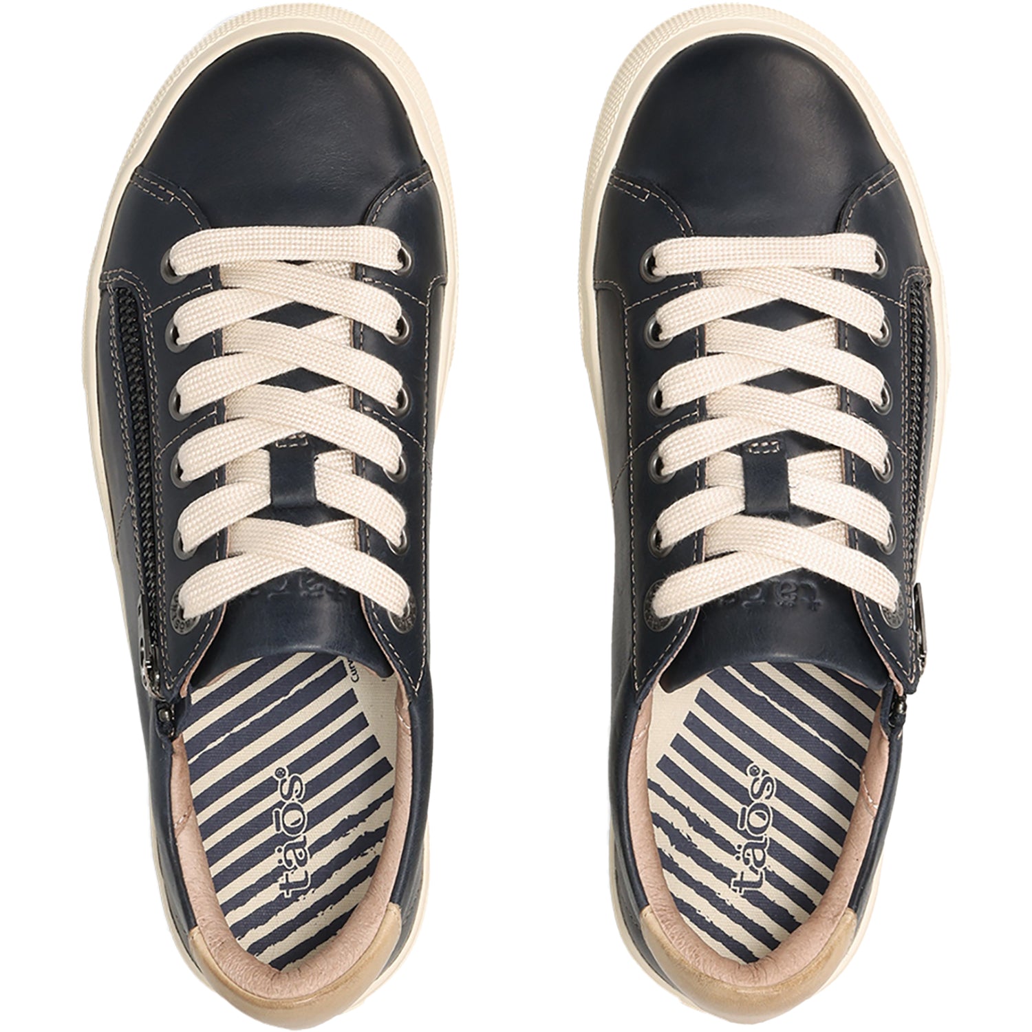 Womens Taos Taos Z Soul Lux Women's Lace Up Shoes Navy/Stone Leather Navy/Stone Leather
