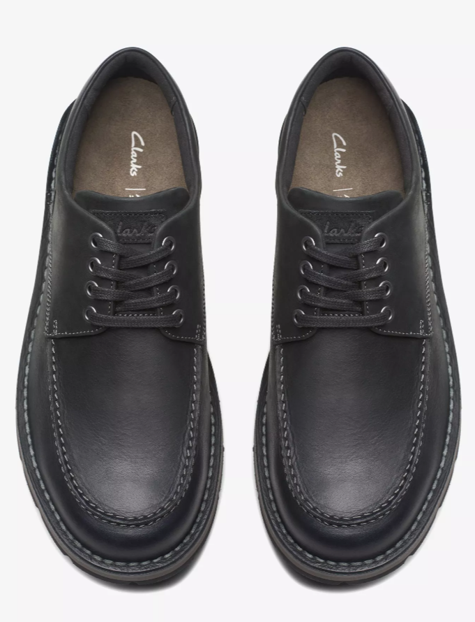 Men's Clarks Gravelle Low Black Leather – Footwear etc.