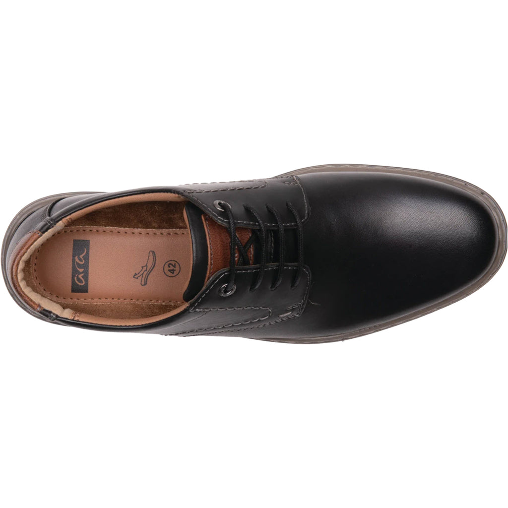 Mens Ara shoes Men's Ara Darien Black Leather Black Leather