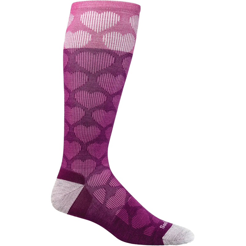 Women's Sockwell Heart Throb Violet Knee High Socks 15-20 mmHg