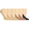 Womens Hot sox Women's Hot Sox Footliner 6 Pair Pack Assorted Beige/Brown/Black Assorted Beige/Brown/Black