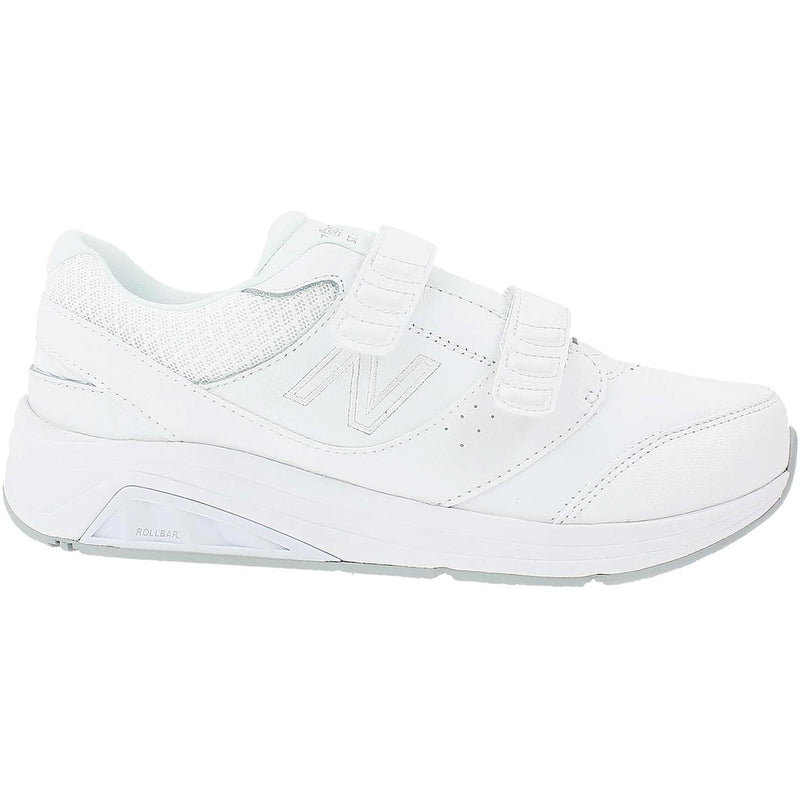 Women's New Balance WW928HW3 Hook And Loop Walking Shoes White Leather