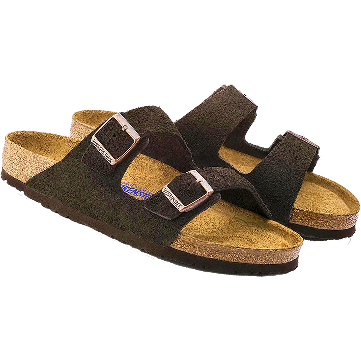 Birkenstock Arizona Soft Footbed Mens Sandals - Mocha Suede - Jacob Time Inc