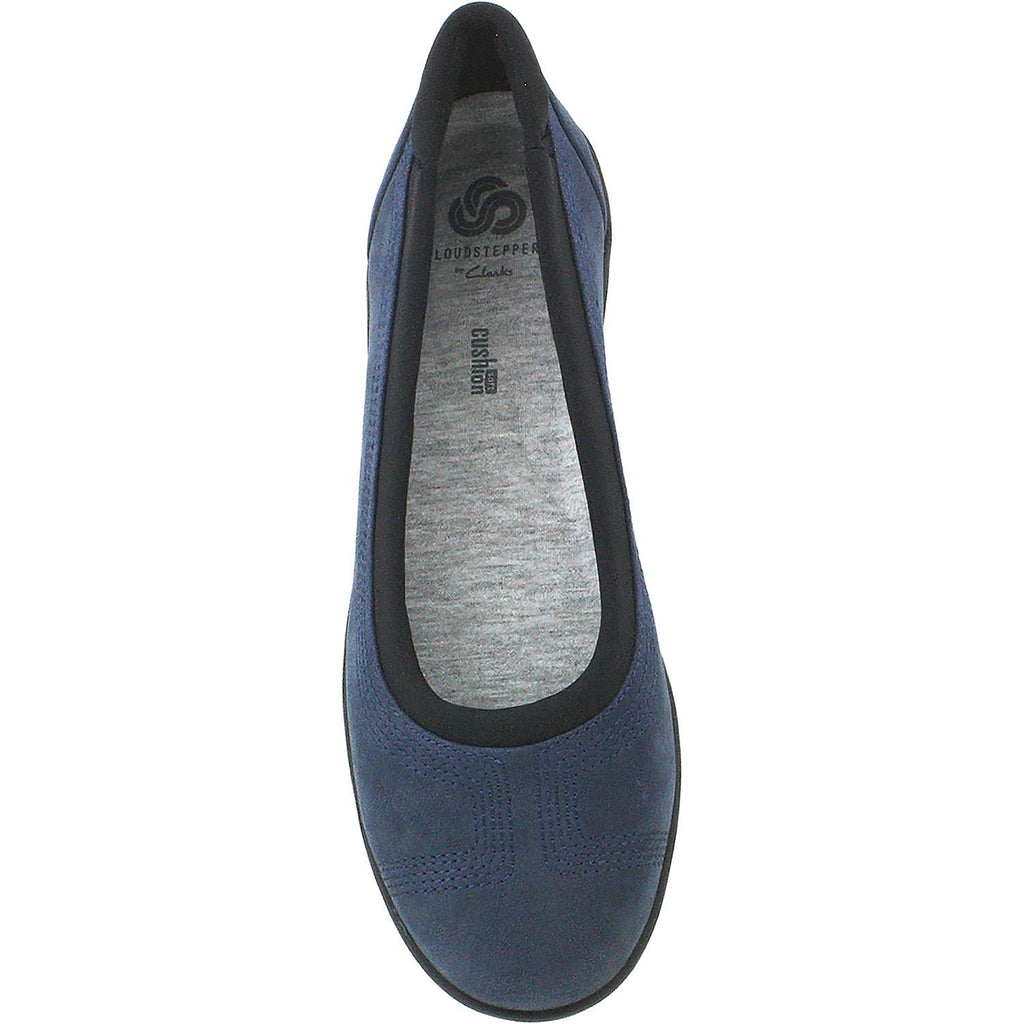 Womens Clarks Women's Clarks Cloudsteppers Ayla Low Navy Fabric Navy Fabric