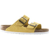 Womens Birkenstock Women's Birkenstock Arizona Soft Footbed Ochre Suede Ochre Suede