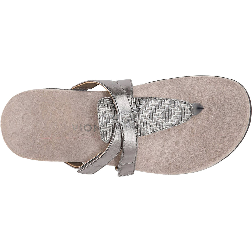 Womens Vionic Women's Vionic Karley Silver Leather Silver Leather