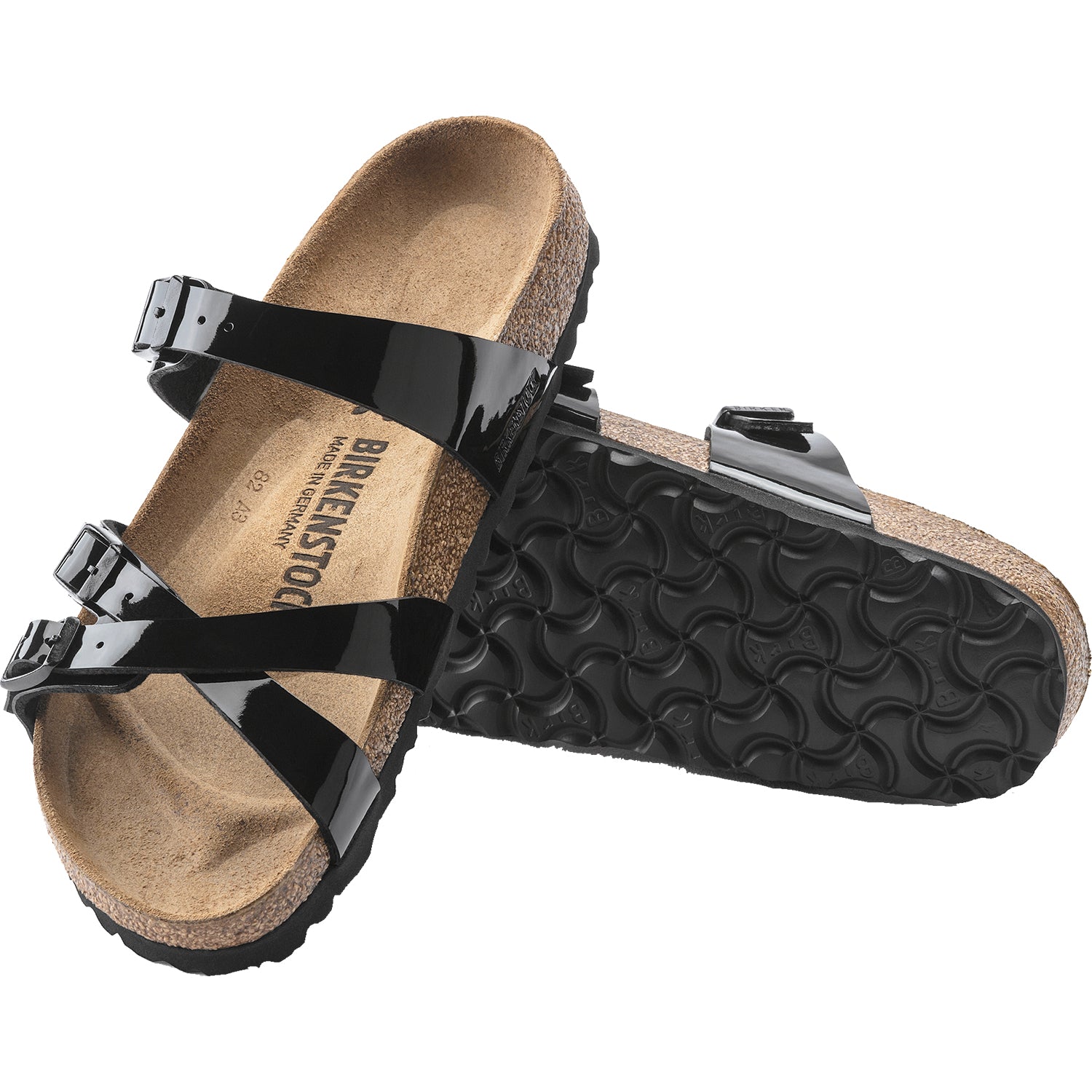 komfortabel Forældet Sømand Birkenstock Franca Black Patent | Women's Sandals | Footwear etc.