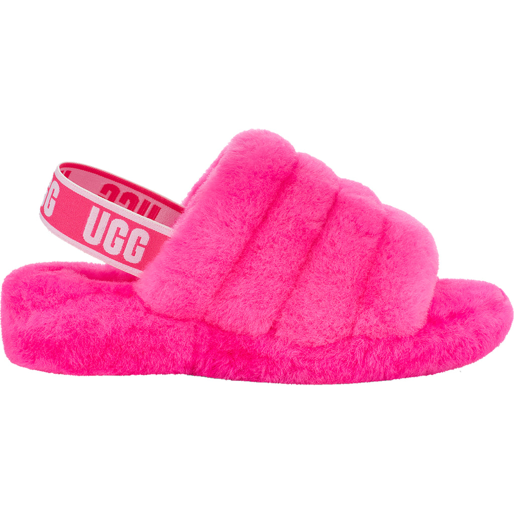 Womens Ugg Women's UGG Fluff Yeah Slide Taffy Pink Sheepskin Taffy Pink Sheepskin