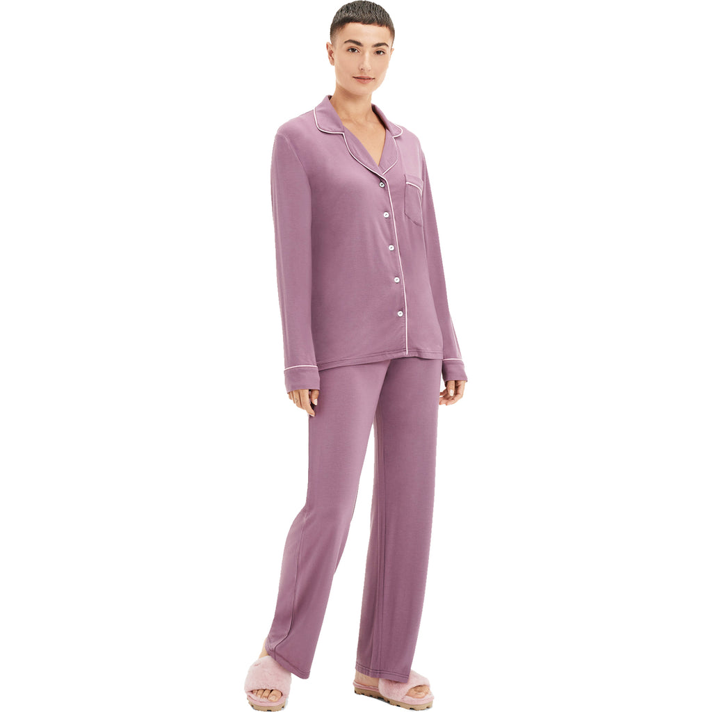 Womens Ugg Women's UGG Lenon Pajama Set Midnight Purple Midnight Purple