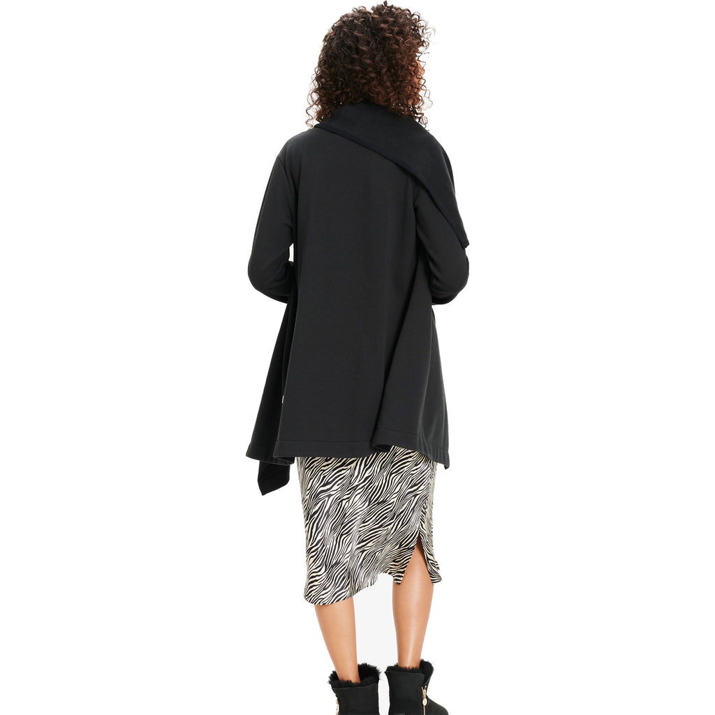 Womens Ugg Women's UGG Janni Fleece Blanket Short Black Black