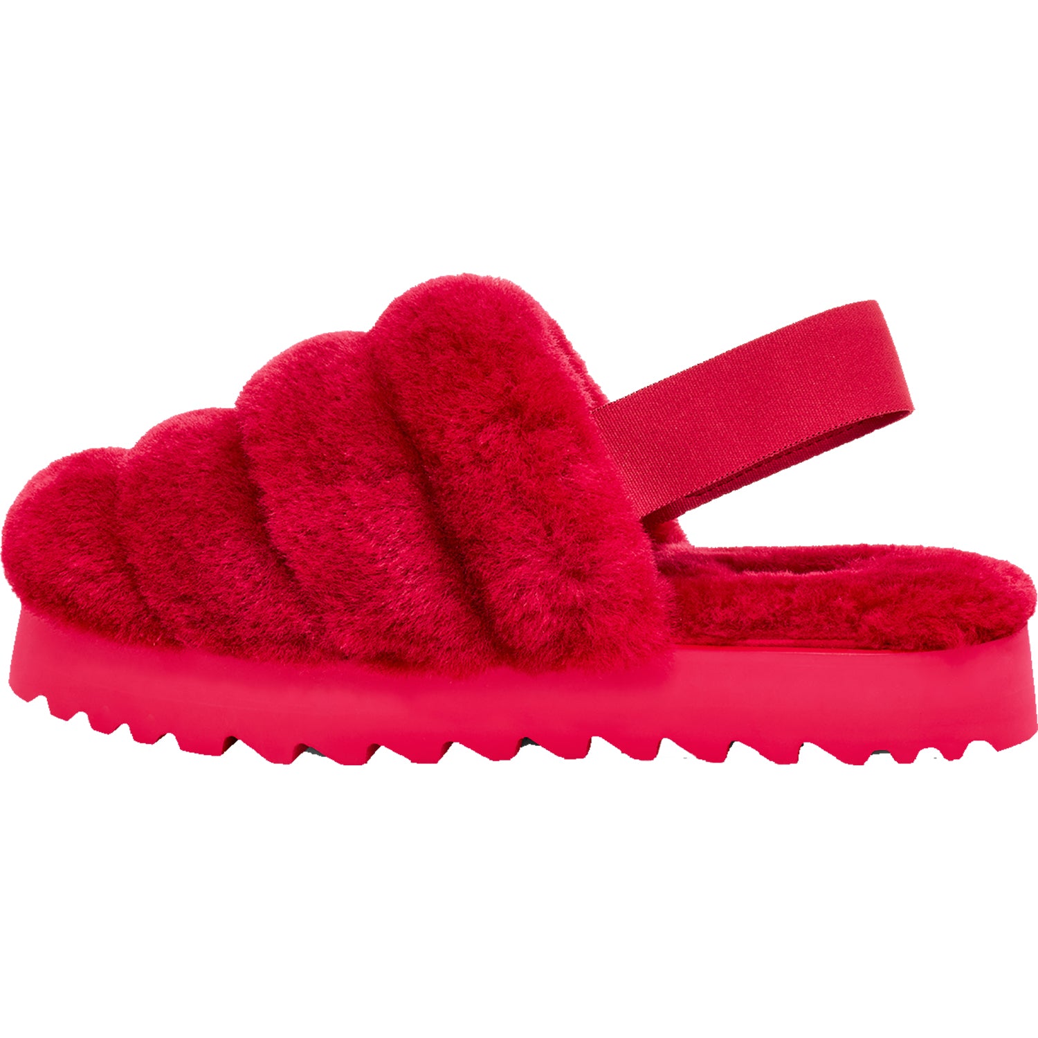 UGG Fluff Oh Yea Robe Red Sheepskin Fur Slippers Slides Sandals Size 6 –  Design Her Boutique