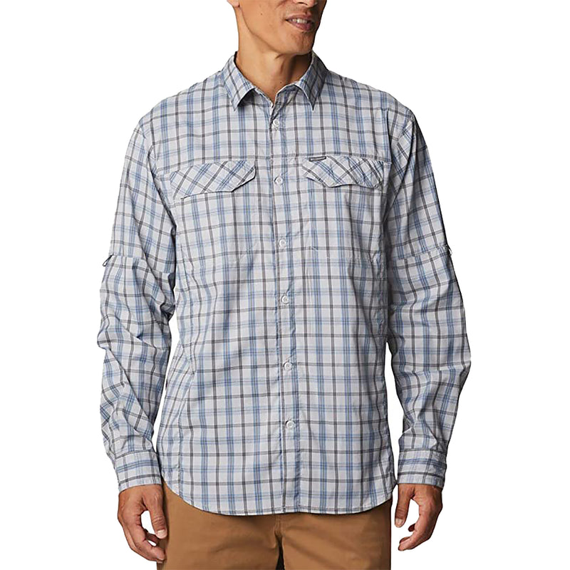 Men's Columbia Silver Ridge Lite Plaid Long Sleeve Shirt Columbia Grey