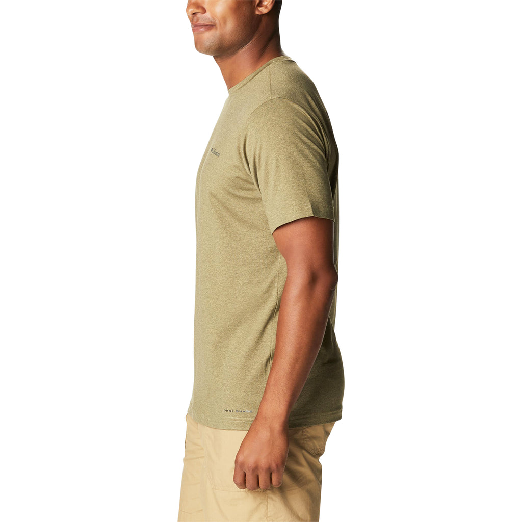 Mens Columbia Men's Columbia Tech Trail Graphic Tee Savory Heather/Off Grid Savory Heather/Off Grid
