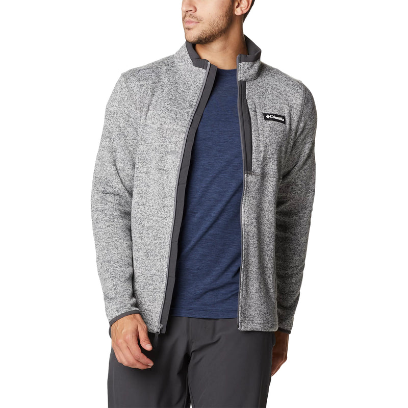 Men's Columbia Sweater Weather Fleece Full Zip Jacket City Grey Heather