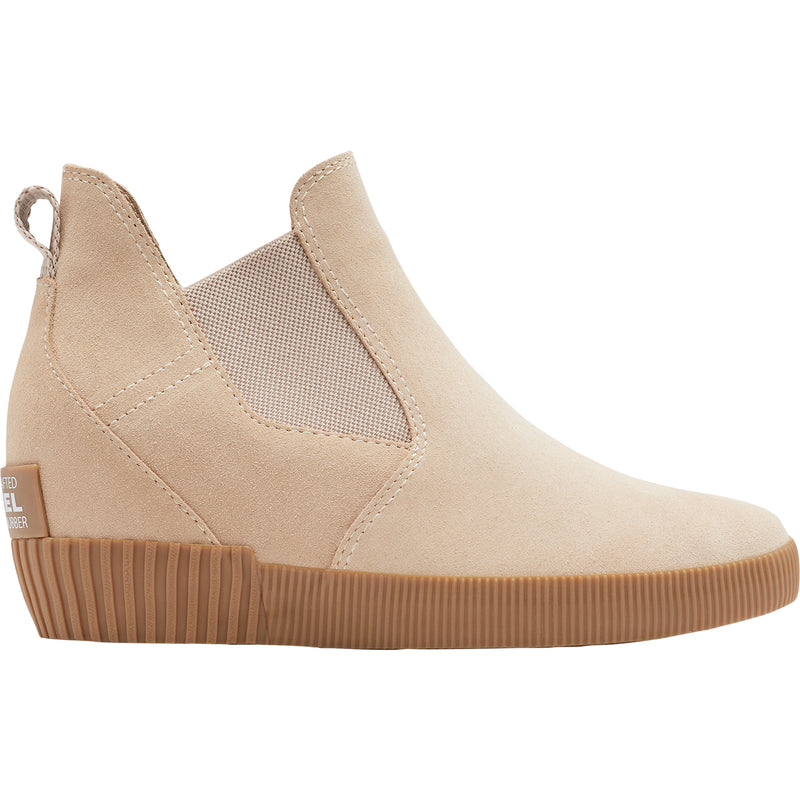 Women's Sorel Out 'N About Slip-On Wedge Natural Tan Suede